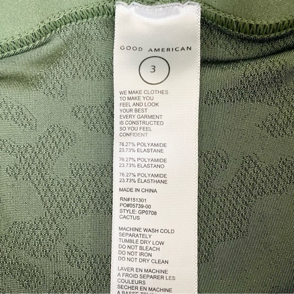 Good American Icon Jacquard Cactus Green Camo Legging - Picture 8 of 12